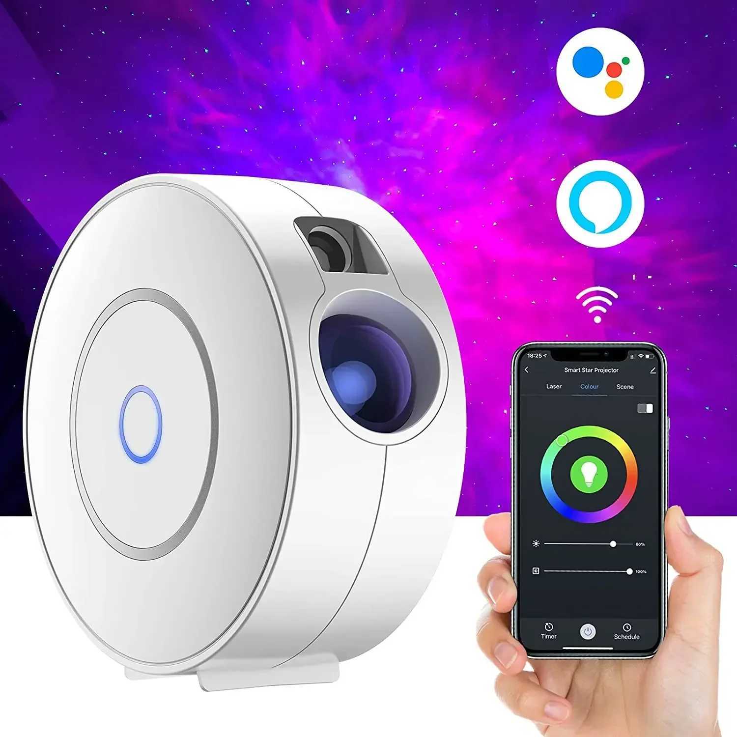 Tuya WiFi Intelligent Aurora Galaxy Starry Sky Projector Intelligent Voice Control System APP Control Projector LED Lights Gift X251205