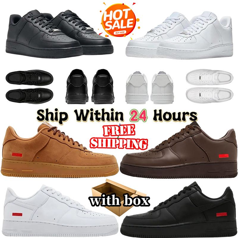 Free shipping with box one men women designer running Shoes 1 Triple white black Green sneakers outdoor mens trainer size 36-47