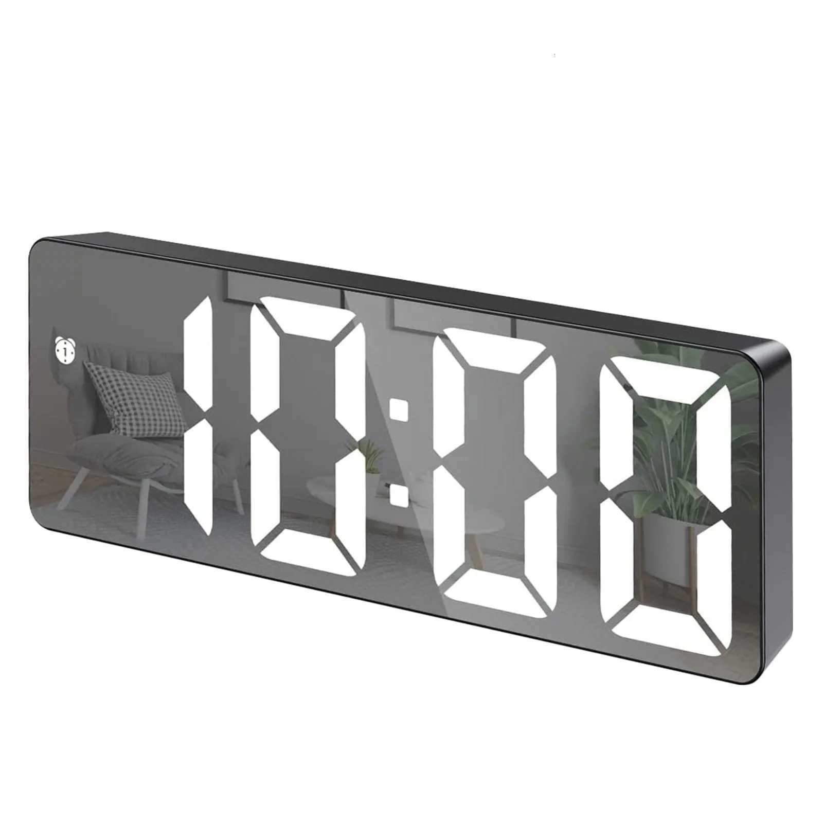Digital Alarm Clock LED Clock With Temperature Display Adjustable Brightness Desktop Electronic Table Clocks Minimalist Style M251205 - view 6