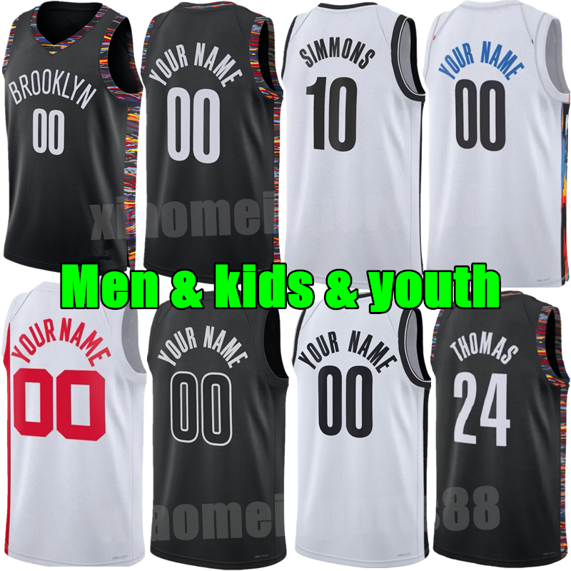 Custom Egor Demin Michael Porter Jr. Basketball Jerseys Cam Thomas Nic Claxton Ben Saraf Mann Net Highsmith Saraf Jersey