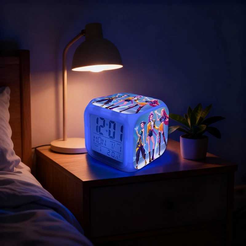 Kpop Demon Hunter Student Alarm Clock luxury Colorful Digital Clock ChildrenS Room Anime K-pop Girls Group Hunteri Alarm Clock Gifts M251205 - view 5