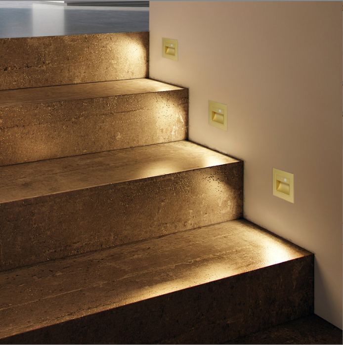 Recessed Led Wall Lamps PIR Motion Sensor Stair Case Light AC85-265V Step Lamp Corridor Lighting Indoor Wall Lights