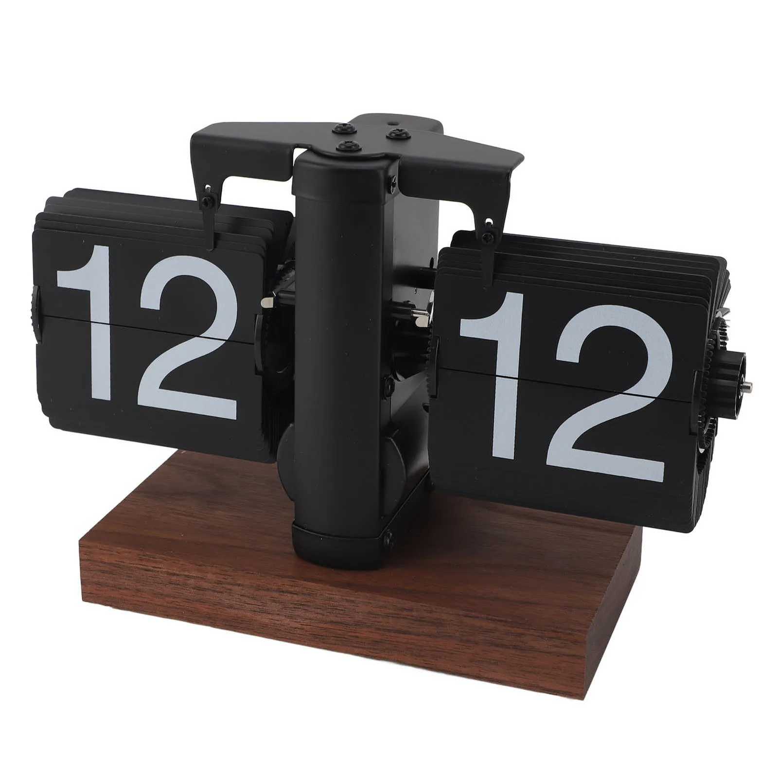 Auto Desk Clock Desk Clock Vintage Rotary Knob Adjustable Anti Slip Base Large Numbers 24 Hours for Living Room M251205