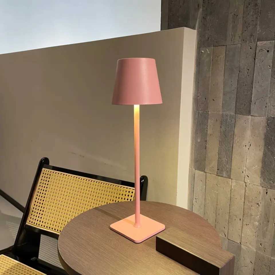 LED Desk Lamp Portable Table Lamps Luxury Modern lamparas de mesa Wireless Bedside Lamp USB Rechargeable Night Light Waterproof Z251205