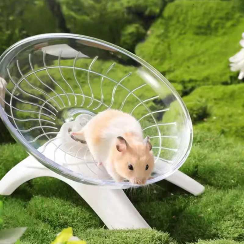 18cm Hamster Running Disc Toy Sport Running Silent Transparent Small Pet Rotatory Jogging Wheel Toys Pet Cage Supplies M251205