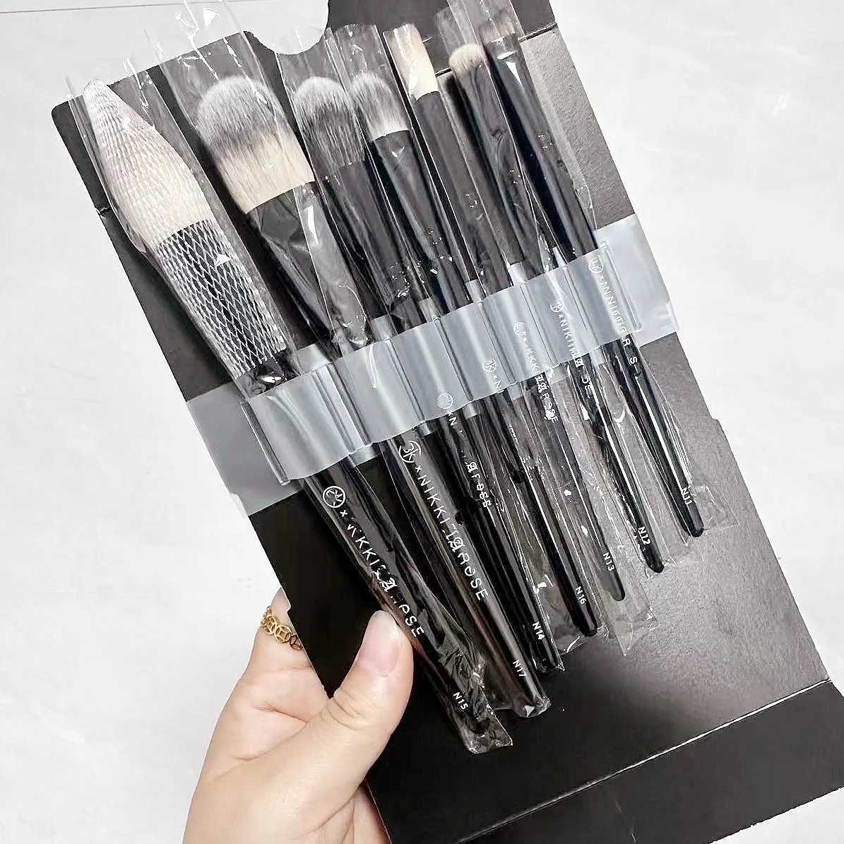BKNikki Pro Artist Makeup Brush Set 7PCS Professional Face Powder Blush Eyeshadow Brow Liner Cosmetic BrushesT251205
