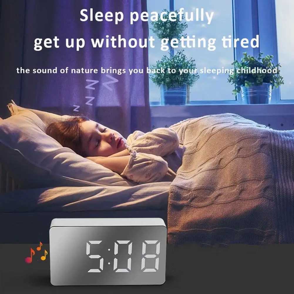 738cm Digital Alarm Clock TEMP Alarms Power-off Memory Table Clock USB Powered Always On 12/24H Night Mode LED Clock M251205 - view 3