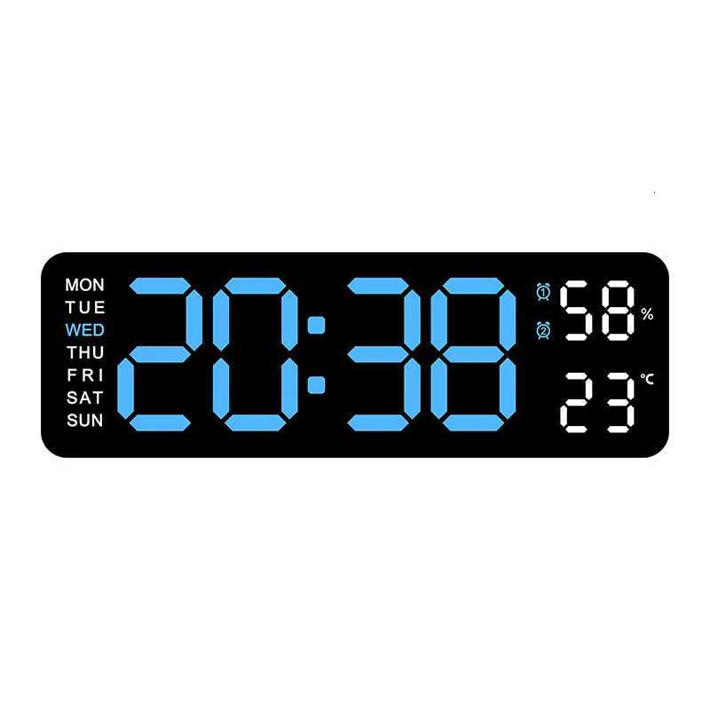 1PC Digital Clock LED Clock Alarm Clock with Time Week Temperature Humidity Display USB Cable DC 5V 12/24H Switch for home decor M251205 - view 7