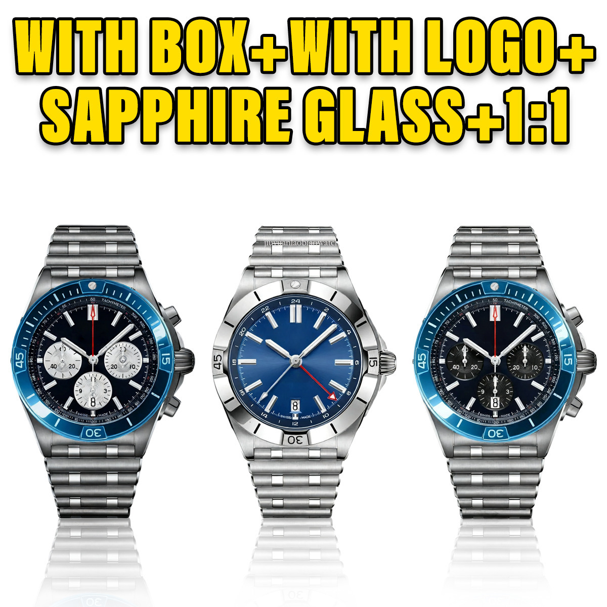 Breitlnglies Watch Navitime Designer Elegant Mens Timepiece Watch Man High Quality Chronograph Leather Bands Watch Movement Automatic Quartz Watch With Box 4559