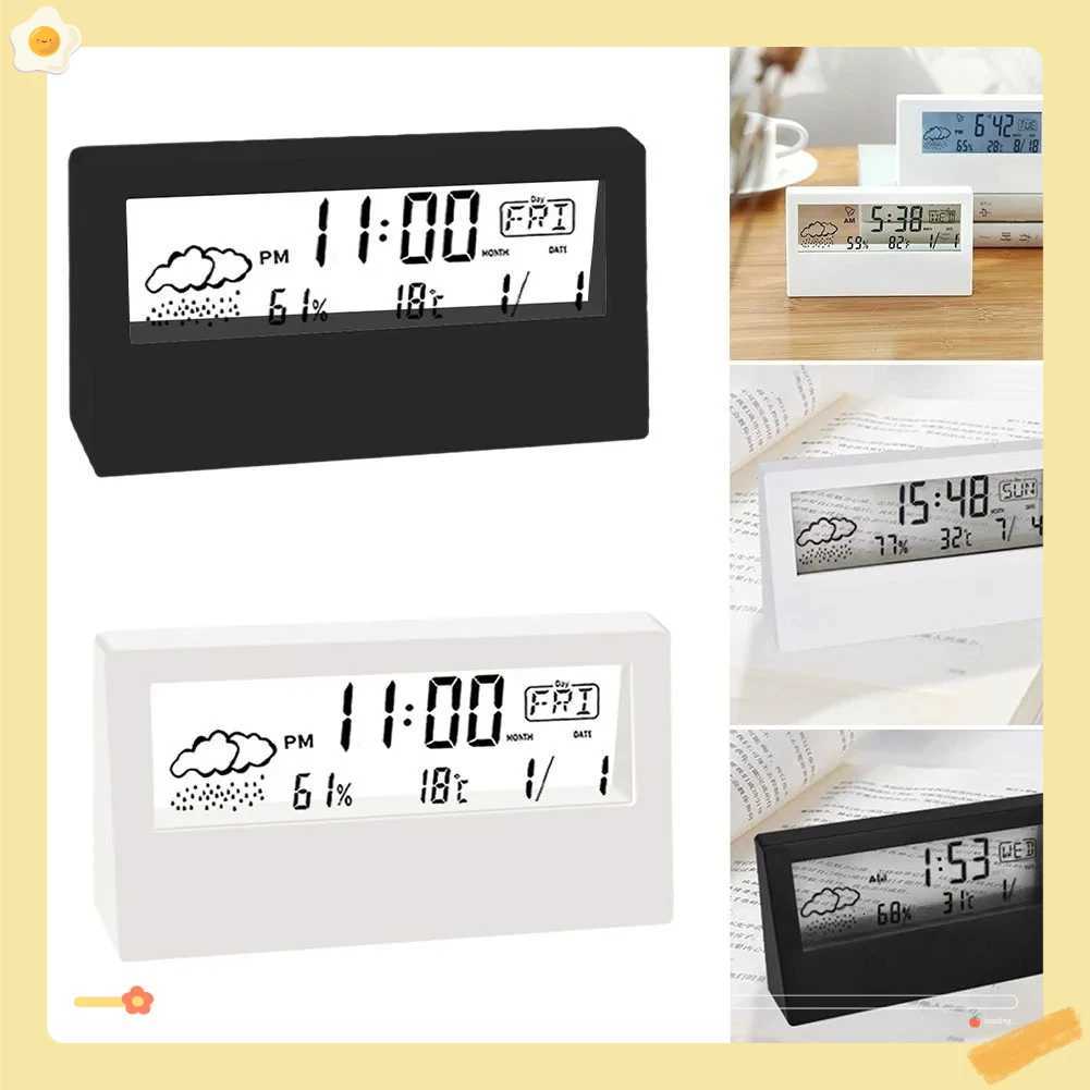 LED Thermo-Hygrometer Clock Creative Weather Display Electronic Alarm CLock Desktop Table Decor For Living Room Bedroom M251205 - view 5