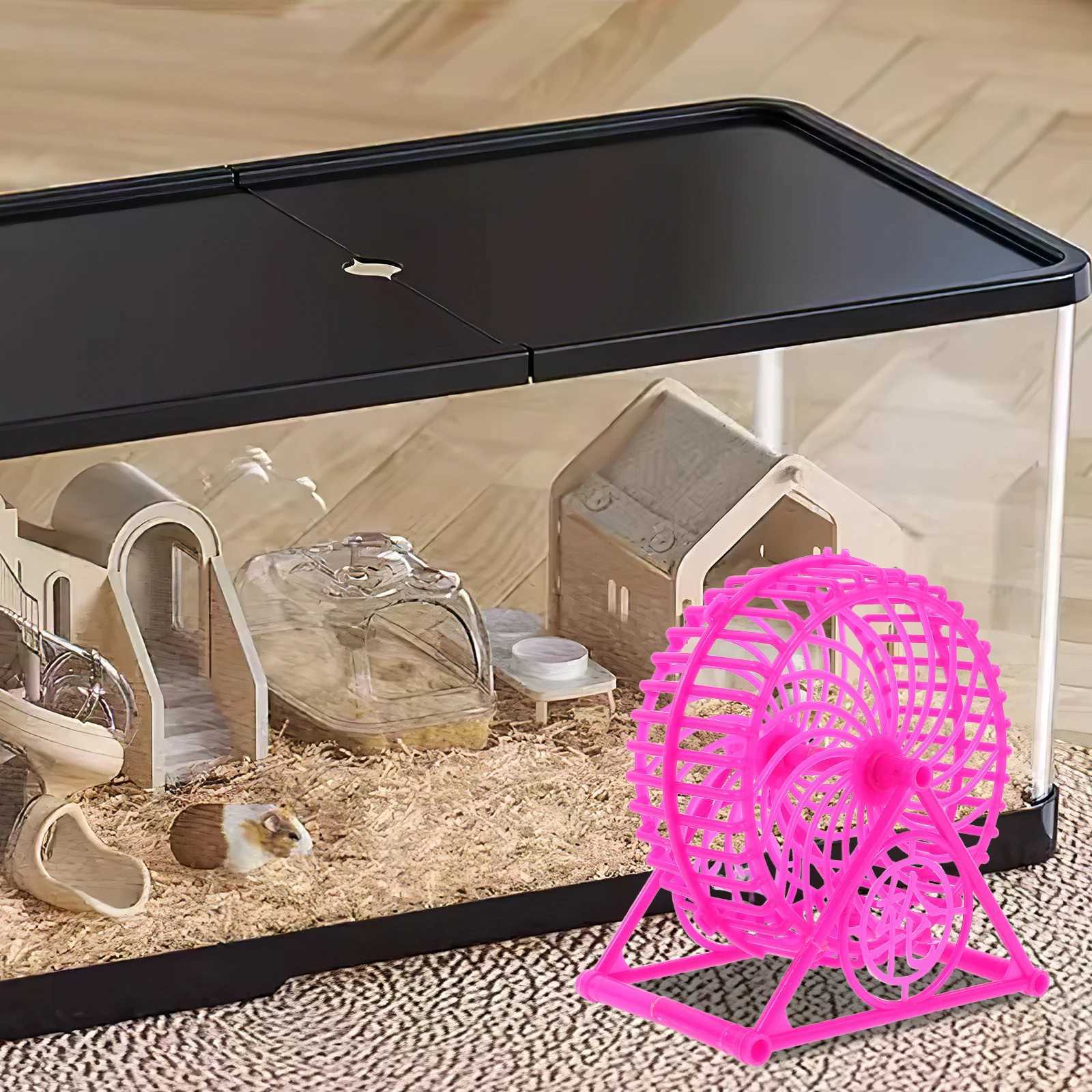 Silent Hamster Wheel Anti-Foot-Stuck Rosy Plastic Exercise Spinner For Mice Rats Gerbils Guinea Pigs Hedgehog Small Pet M251205