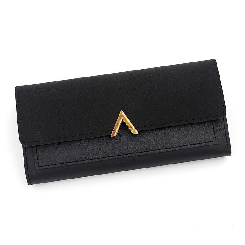 New Fashion Simple Women's PU Long Wallet Money Clip Multi-Card Slot Card Holder Clutch Wholesale