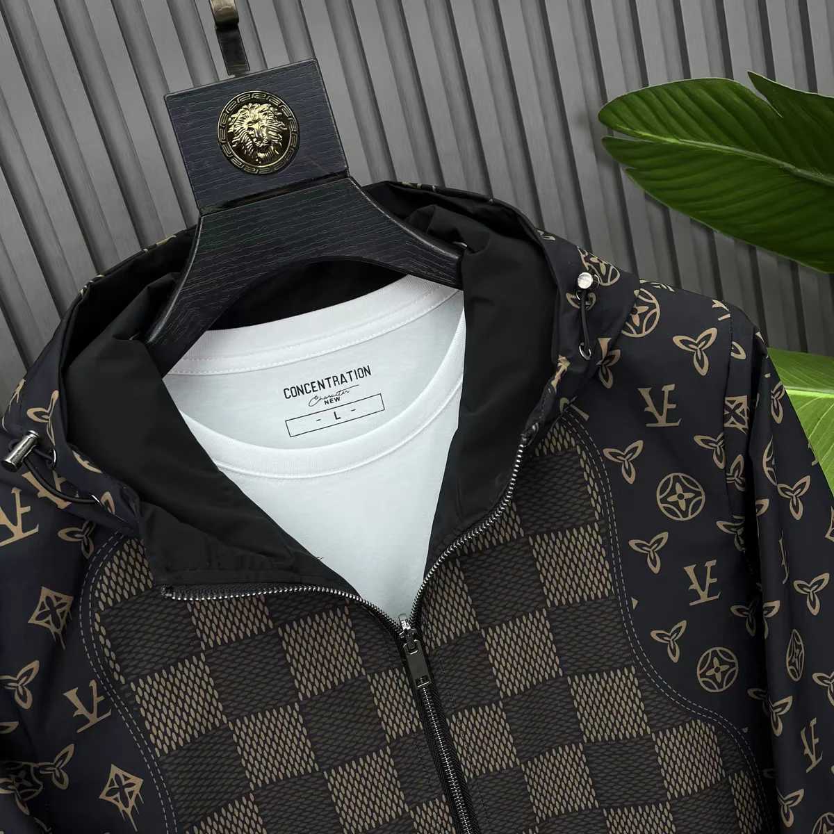 Spring and Autumn luxury Mens Double-sided Jacket Trend Popular Casual Contrast Hooded Jacket H251212