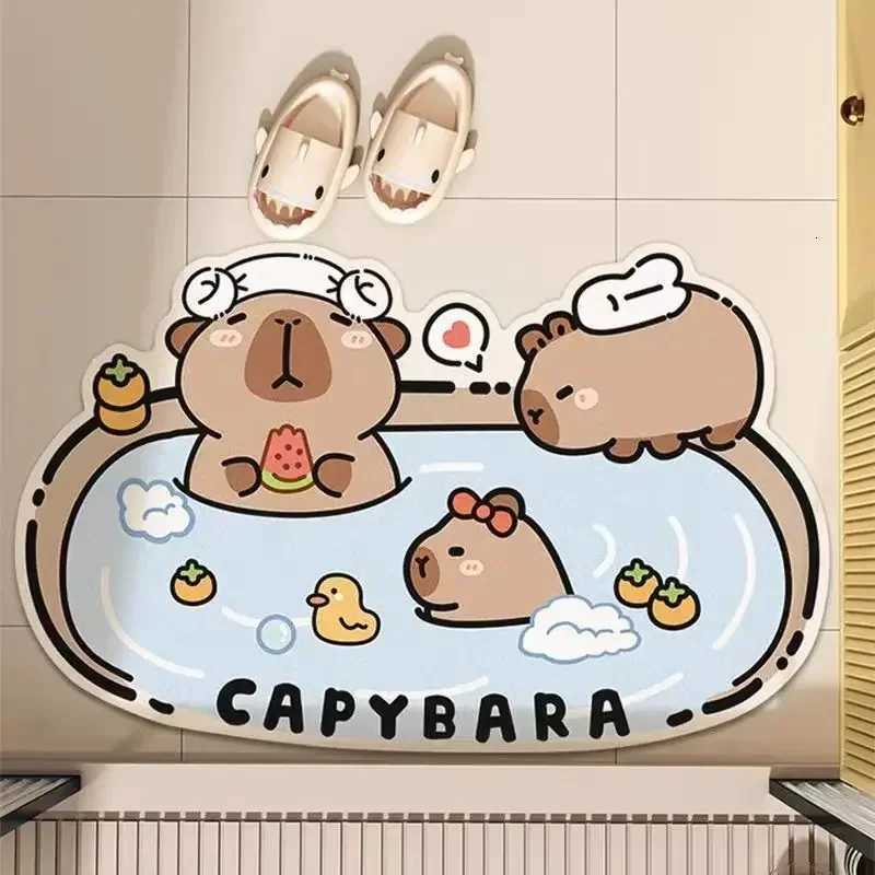 VIKAMA Cute Bathroom Floor Mat Absorbent Non-slip Diatom Mud Floor Mat Quick Drying Entry Toilet Quick-drying Diatom Floor Mat H251205