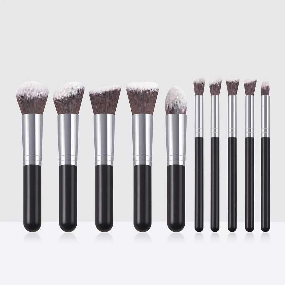10PCs Mini Makeup Brush Set Cosmetict Makeup For Face Make Up Tools Women Beauty Professional Foundation Blush EyeshadowT251205