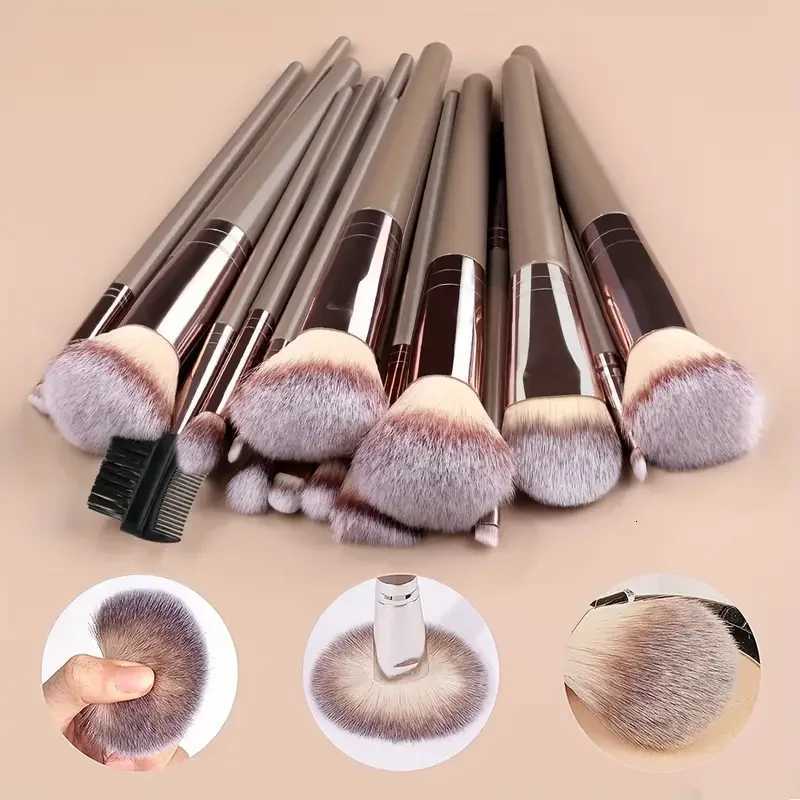 3-20PCS Makeup Brushes Set Eyeshadow Fluffy Foundation Concealer Blush Highlighter Storage Box Female Cosmetics Beauty ToolsT251205