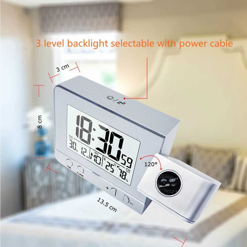 FanJu FJ3531 Alarm Clock Digital Date Snooze Function Backlight Watch Wall Projector Desk Table Led Clock With Time Projection M251205 - view 7