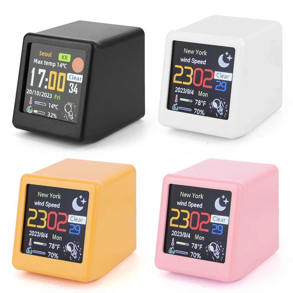 Mini Smart WIFI Weather Station Clock DIY GIF Animations Desktop Mini Clock Desktop Decoration M251205 - view 3