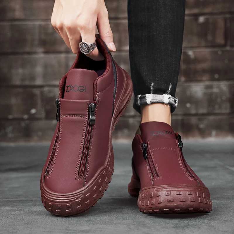 Designer Leather Mens Casual Shoes Luxury Comfort Running Sneakers Outdoor Lightweight Men Ankle Boots Anti Slip Walking Shoes W251205