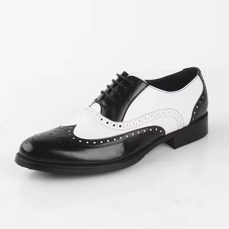Handcrafted Premium Leather Oxford Shoes for Men - Stylish Laced-Up Footwear