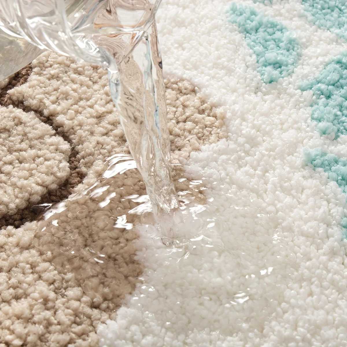 VIKAMA Summer Wave Beach Carpet Bathroom Absorbent Mat Bathtub Foot Mat Easy To Clean Waterproof Carpet Bathroom Mat Decoration H251205