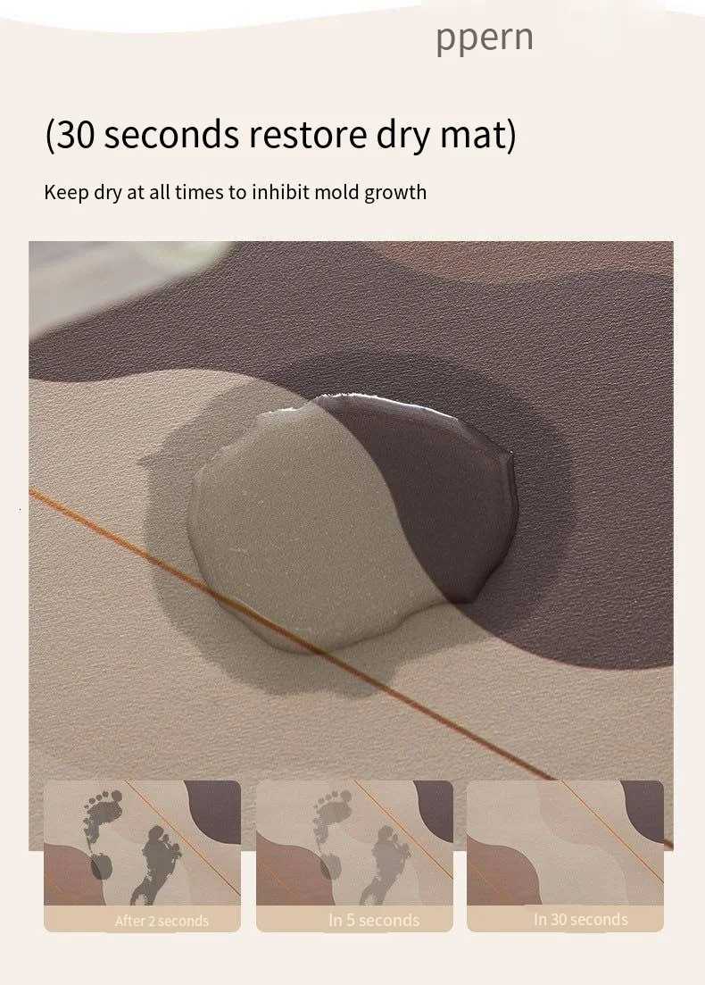 VIKAMA 3-Piece Waterproof Floor Mat for Bathroom Anti-Slip Floor Mat for Toilet Area Bathroom Floor Rug for Home Decoration H251205