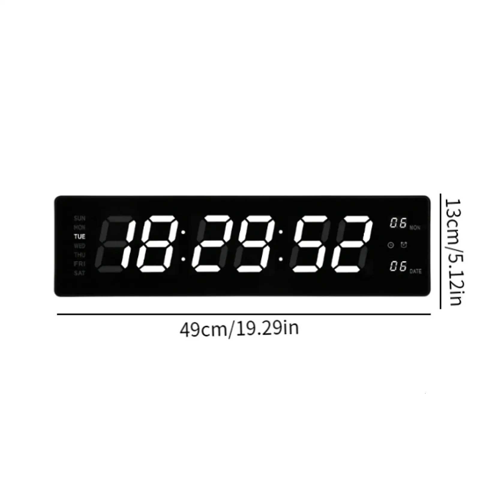 Wall Hanging Alarm Clock Bedroom Large Numbers LED Digital Clock Large Screen Display for Teens Hotel Living Room Studio Gym M251205 - view 7