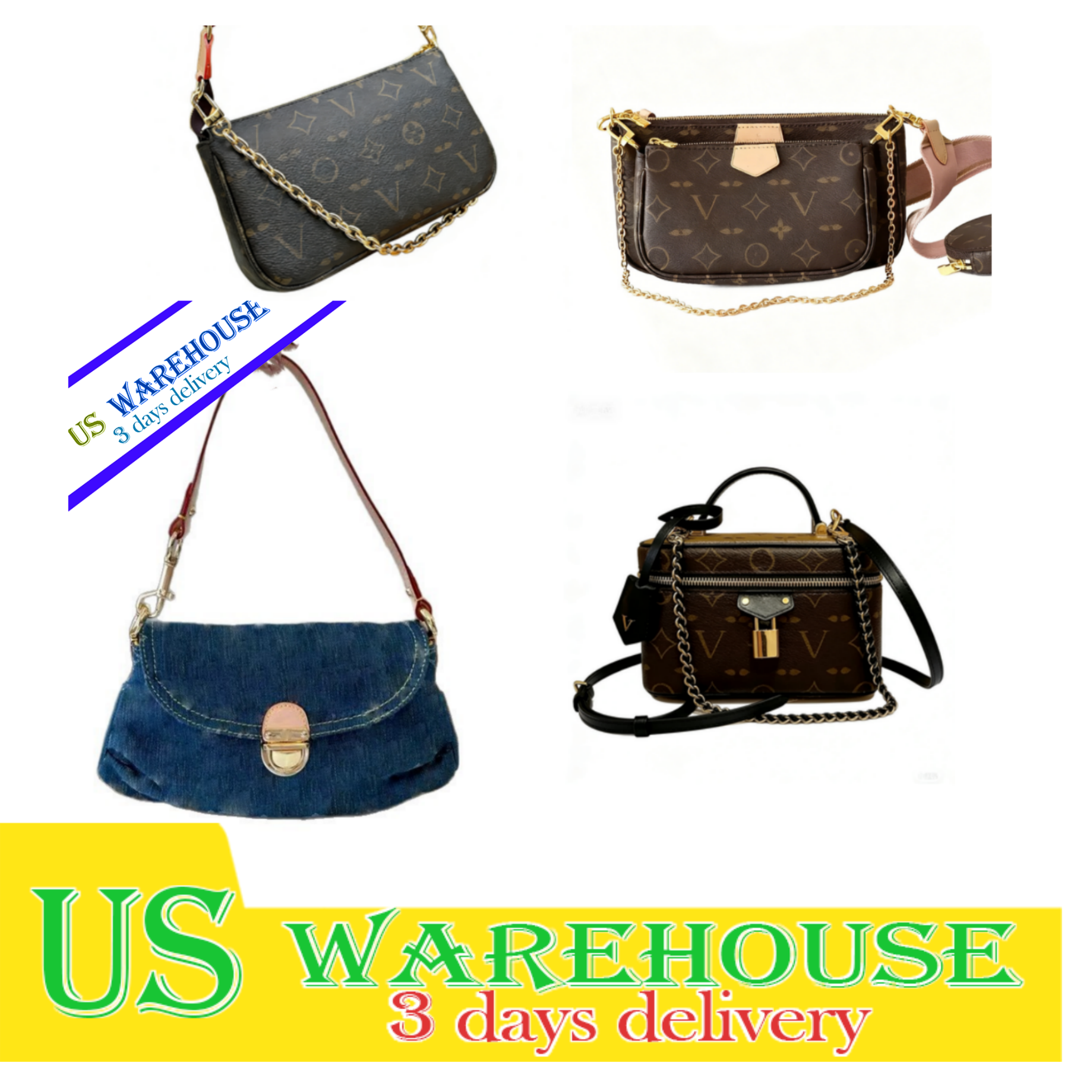 10A shoulder bag Multi Pochette Makeup Bag Vanity Chain Pouch Pochette Accessoires Catchy M47125 designer bag crossbody bag NANO DIANE luxury vintage vutton