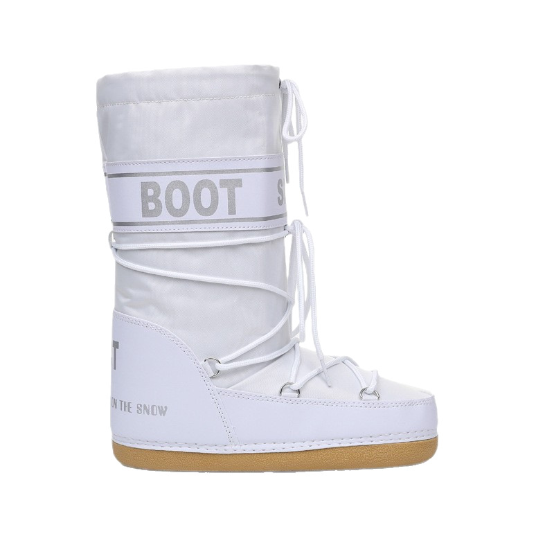 new Winter Ski Space Boots Fashionable Round-Toe Mid-Calf Women's Snow Boots Thickened Moon Shoes