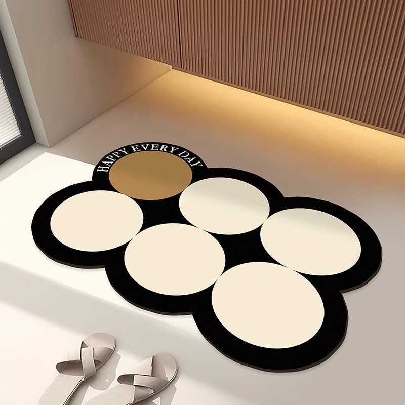 Diatom mud bathroom toilet strong absorbent foot pad toilet door non-slip foot pad washstand dirt-resistant carpet H251205