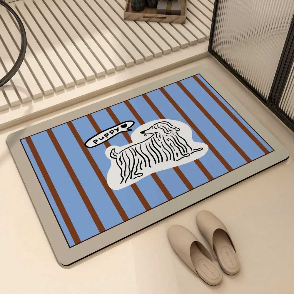 Luxury VIKMA Bathroom Rug Absorbent Quick-Dry Doormat Non-Slip Floor Mat for Home Bathroom Bedroom Kitchen Decor H251205