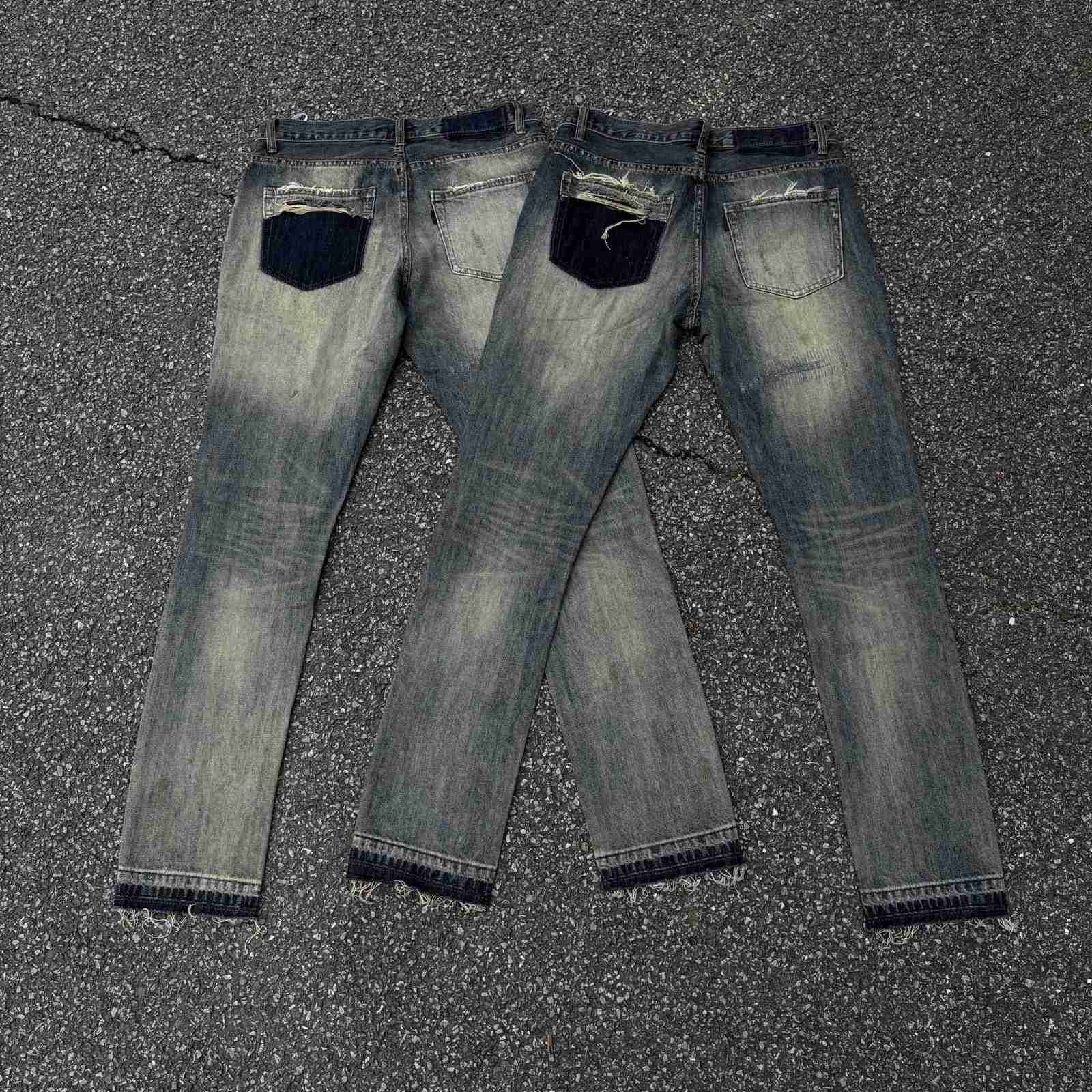 Brand New Undercover Washed Thunderbolt Fit Straight PANT Jeans Cotton Denim Pants Comfort Casual Jeans Size 1 2 3 E137 X251205