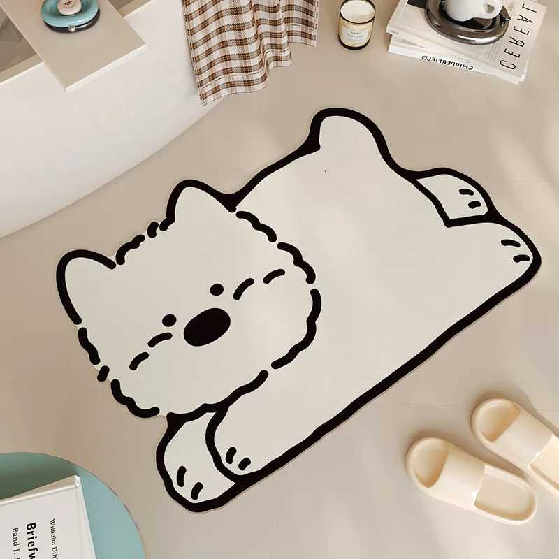 Bathroom absorbent floor mat diatom mud non-slip foot pad at the door of the bathroom special carpet for the toilet H251205