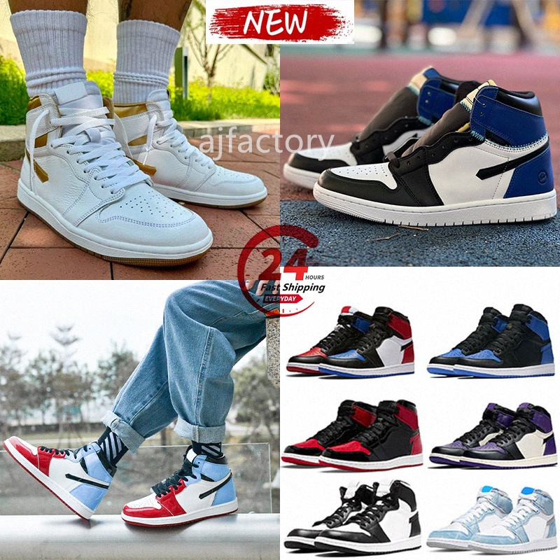 J1 man 1s Basketball Shoes Men Women Sneakers Black White University Blue Space Jam Lucky Green Mocha Runner Shoe Mens Womens Outdoor TDqjd#