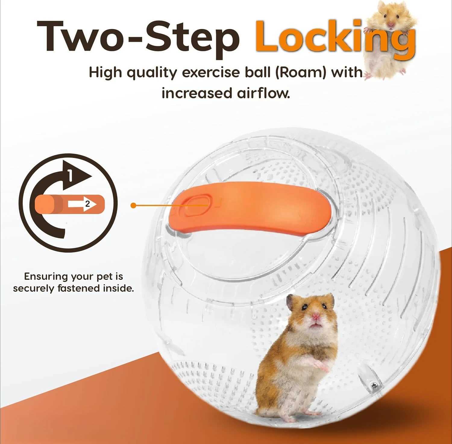 Hamster Ball - Unique Dwarf Small Animal Exercise Ball - Safe Breathable Pet Care M251205