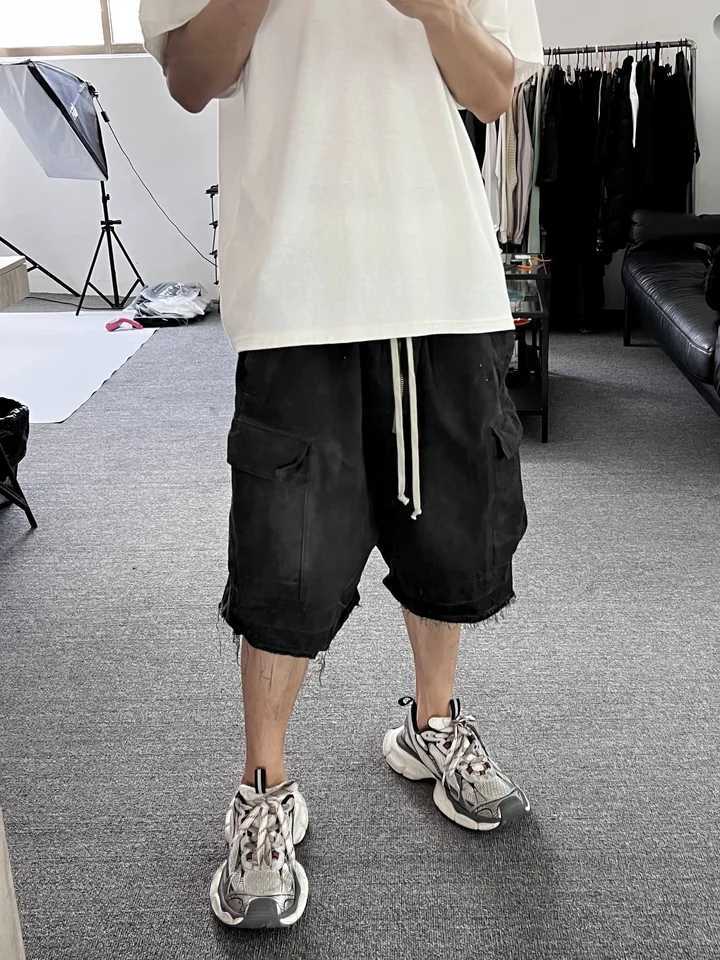 Owen Seak Men Casual Jeans Short Cotton Harem Gothic Style Mens Clothing Sweatpants Summer Women Loose Black Shorts X251205