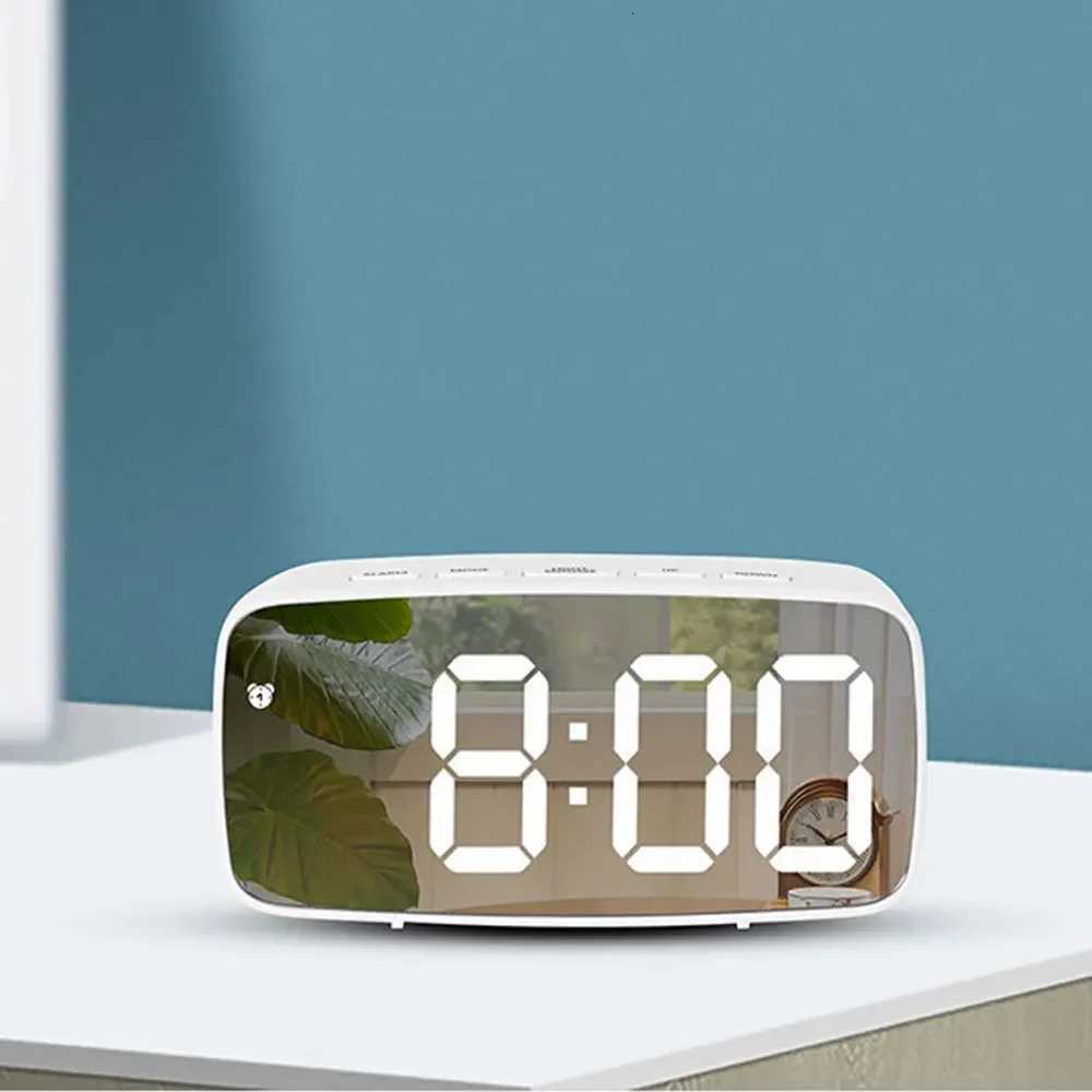 Acrylic Mirror Alarm Clock Electronic Watch Desk Digital Moment Bedroom Decoration Table Accessory Smart Hour Led Awakening M251205 - view 6