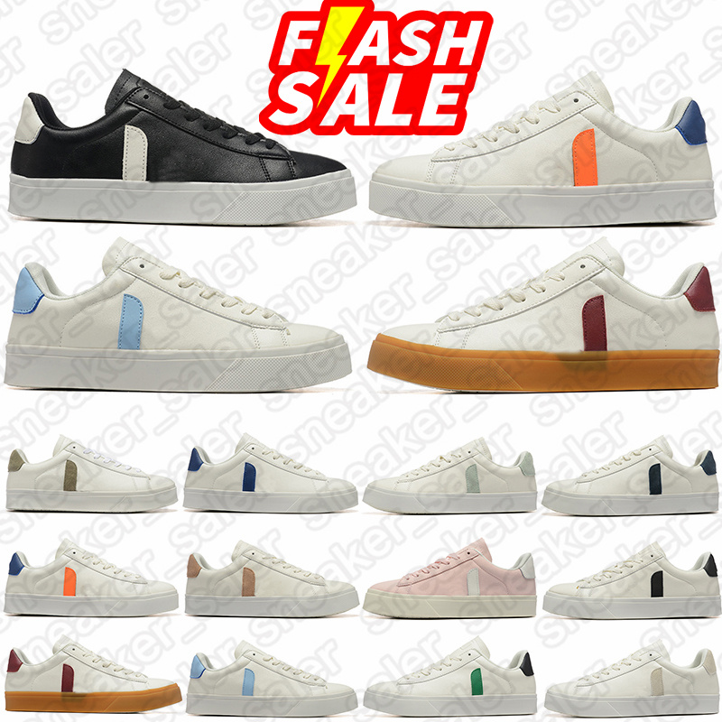Designer Shoes Casual Walk Sports Sneakers Classic chaussure vejashoe Mens Womens Leather Flat Skate Black White Red Trainers sneaker loafer