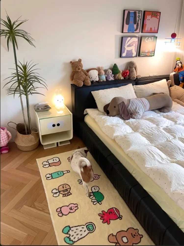 VIKAMA Carpet Summer Bedroom Long Strip Childrens Room Bedside Blanket Anti-slip Bay Window Floor Mat Home Decoration H251205