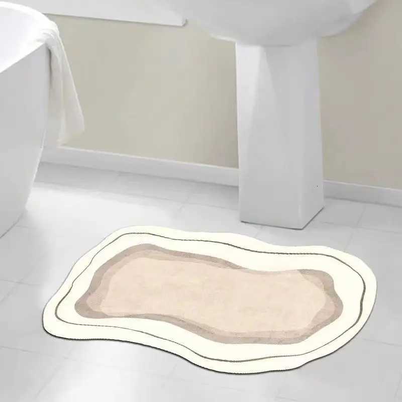 Bathroom toilet anti slip carpet toilet absorbent floor mat door quick suction quick drying diatomaceous earth H251205