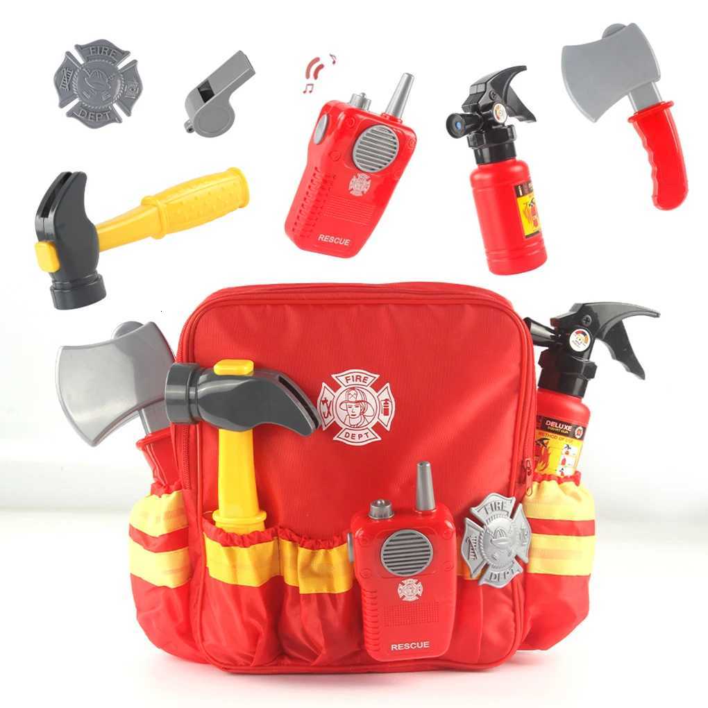 1 Set Firefighter Tools Toy Home Exquisite Funny Cosplay Toys Fireman Props Role-playing Plaything Children Playthings Y251205
