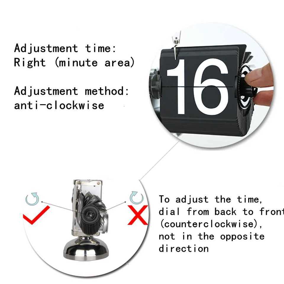 A Flipping Clock with Page Turning Automatically for Modern Home Decoration Full of Sense of Technology Retro Table Clock M251205 - view 6