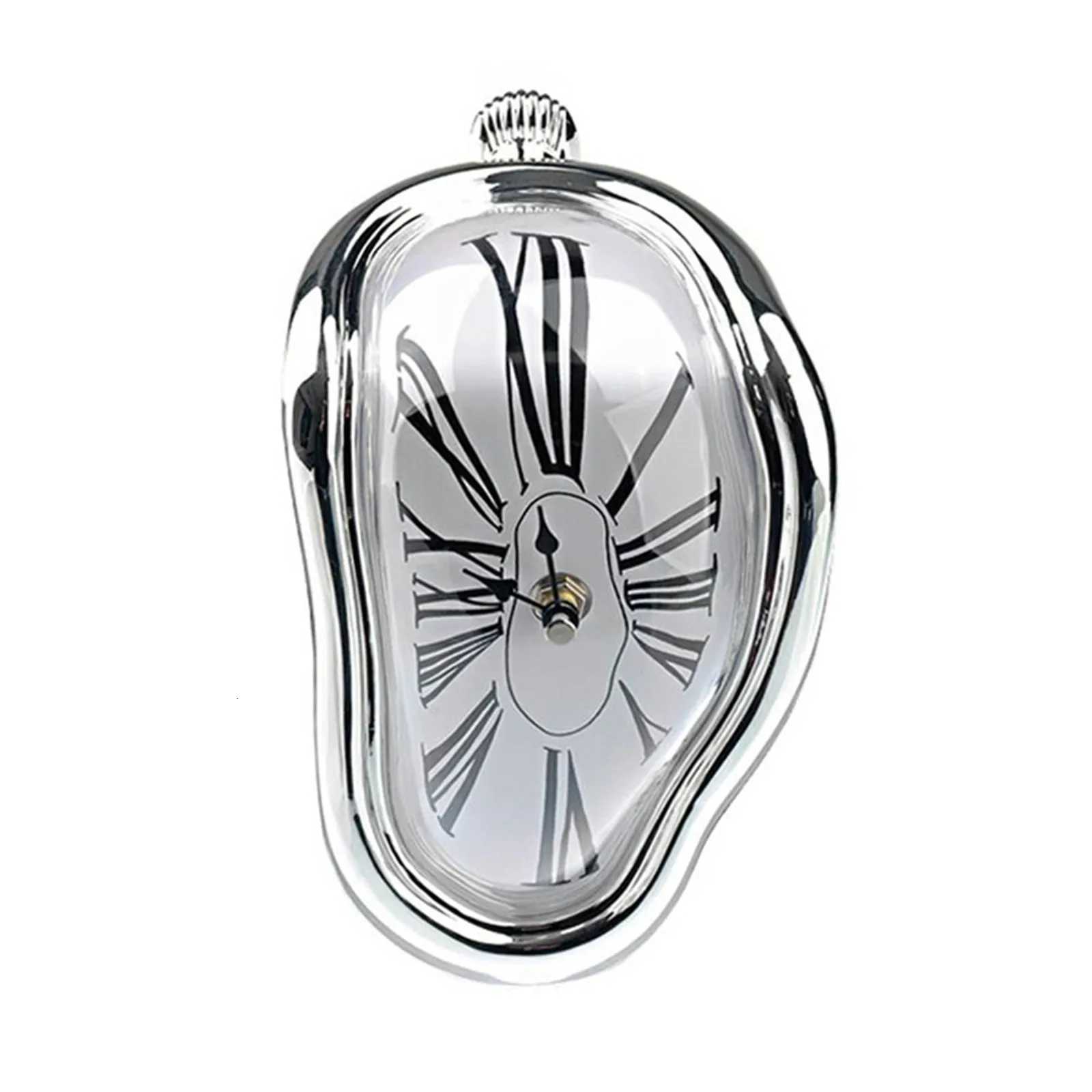 Vintage Clock Surrealism Melting Clock Roman Number Vintage Melting Table Clock Exquisite Deformation Clock for Home Office M251205 - view 6