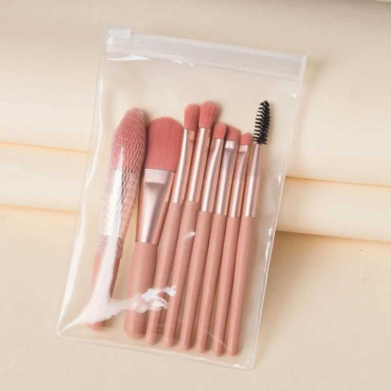 Mini Brush 8-Piece Makeup Bag Portable Concealer Powder Brush Set Soft Fur Make-up Tool Bag Foundation Brush Makeup Brush SetT251205