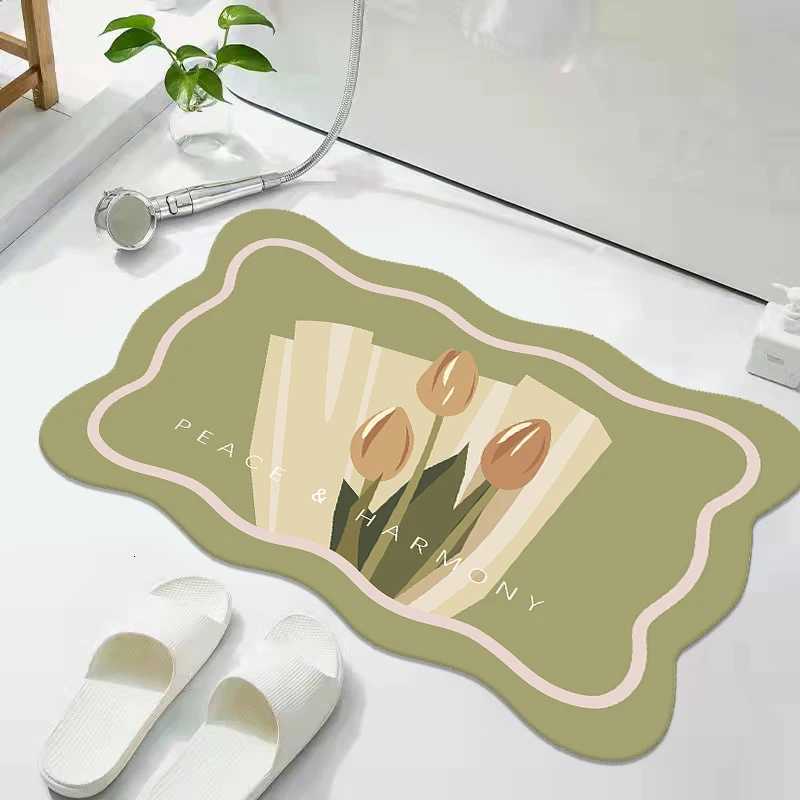 Bathroom floor mat diatom mud absorbent cushion non-slip mat toilet door entry foot mat toilet quick-drying mat H251205