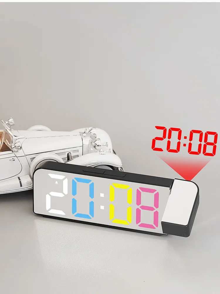 Large Digital Wall Clock Digital Alarm Clock 180 Arm Projection Alarm Clock Time Temperature Memory Table Clock 2 Display Modes M251205 - view 5