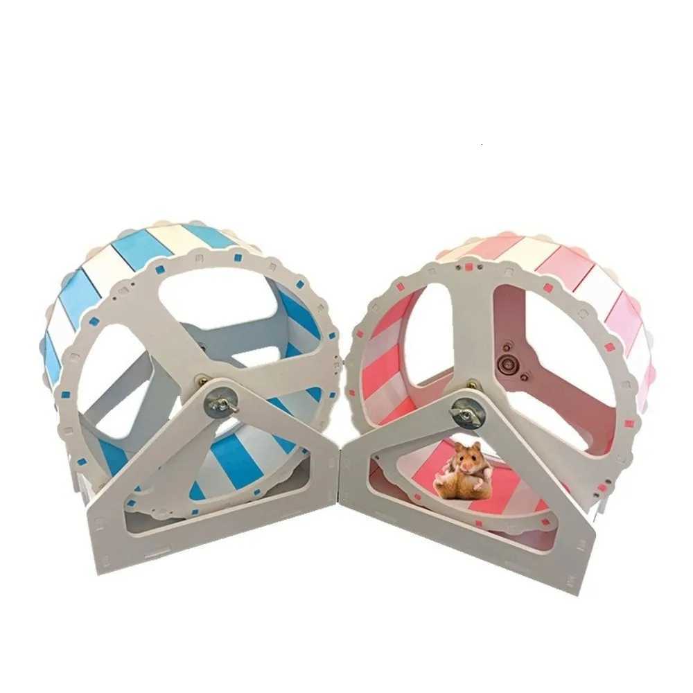 Durable Plastic Hamster Running Wheel Silent Colorful Rodent Running Wheel 21cm Stable Base Exercise Wheel for Small Animals M251205