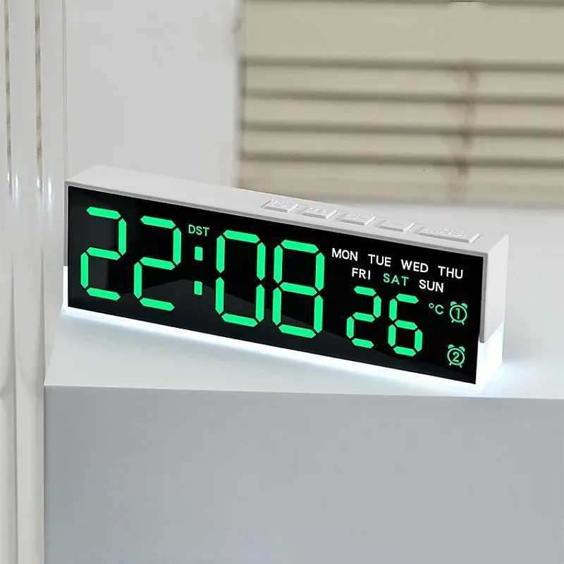 USB Powered Digital Alarm Clock with White Mood Light TEMP Week 2 Alarm DST Table Clock 3 Levels Brightness 12/24H LED Clock M251205 - view 5