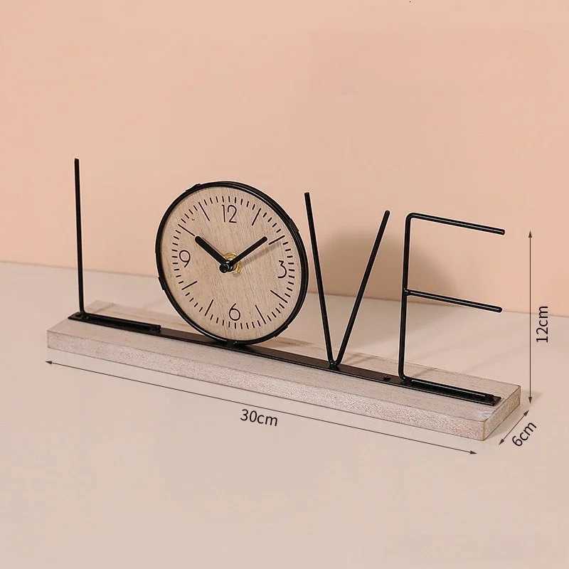 Iron Simple Letter Clock Ornaments Home Entrance Living Room TV Cabinet Desktop Decoration M251205 - view 7