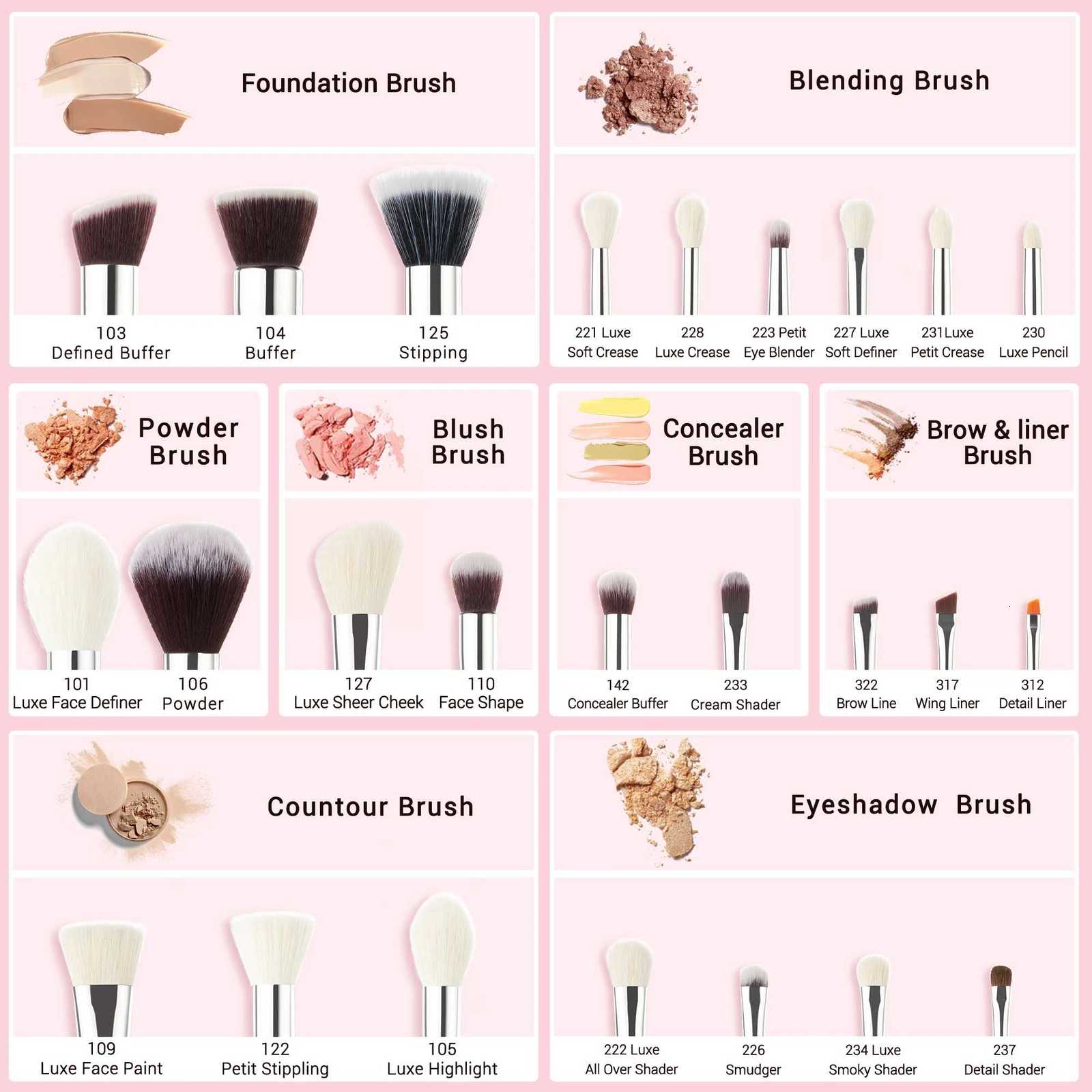 Jessup Makeup brushes set 25pcs Make up Brush Professional Natural-Synthetic Foundation Powder Blending Eyeshadow T195T251205